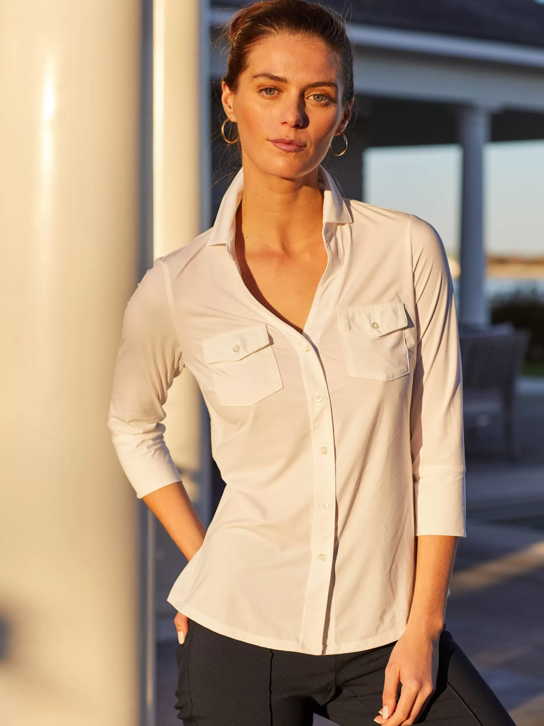 J. McLaughlin Brynn Lyford Jersey Shirt-Women Tops