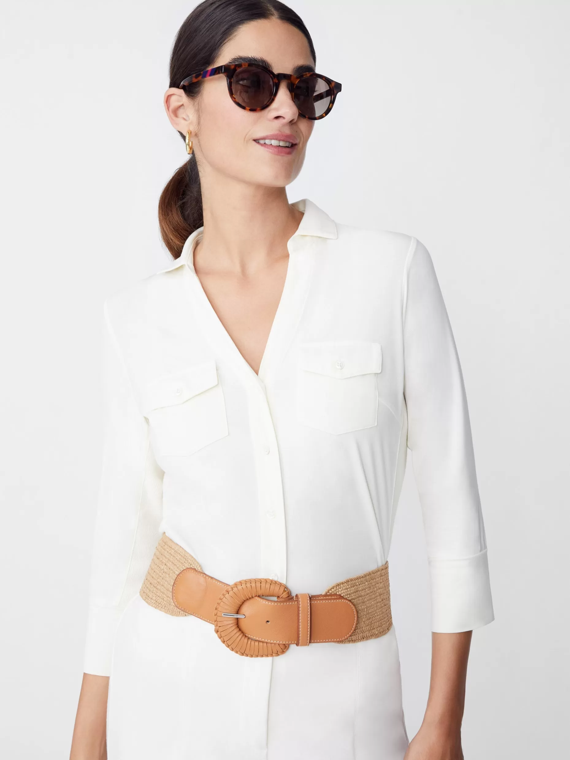 J. McLaughlin Brynn Lyford Jersey Shirt-Women Tops