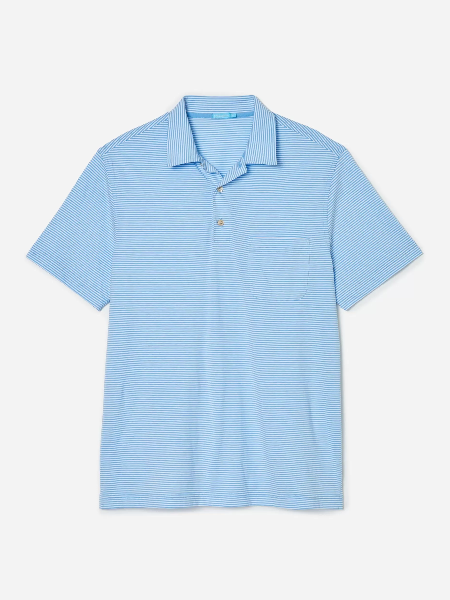 J. McLaughlin Callahan Cotton Polo In Stripe- Knits & Polos
