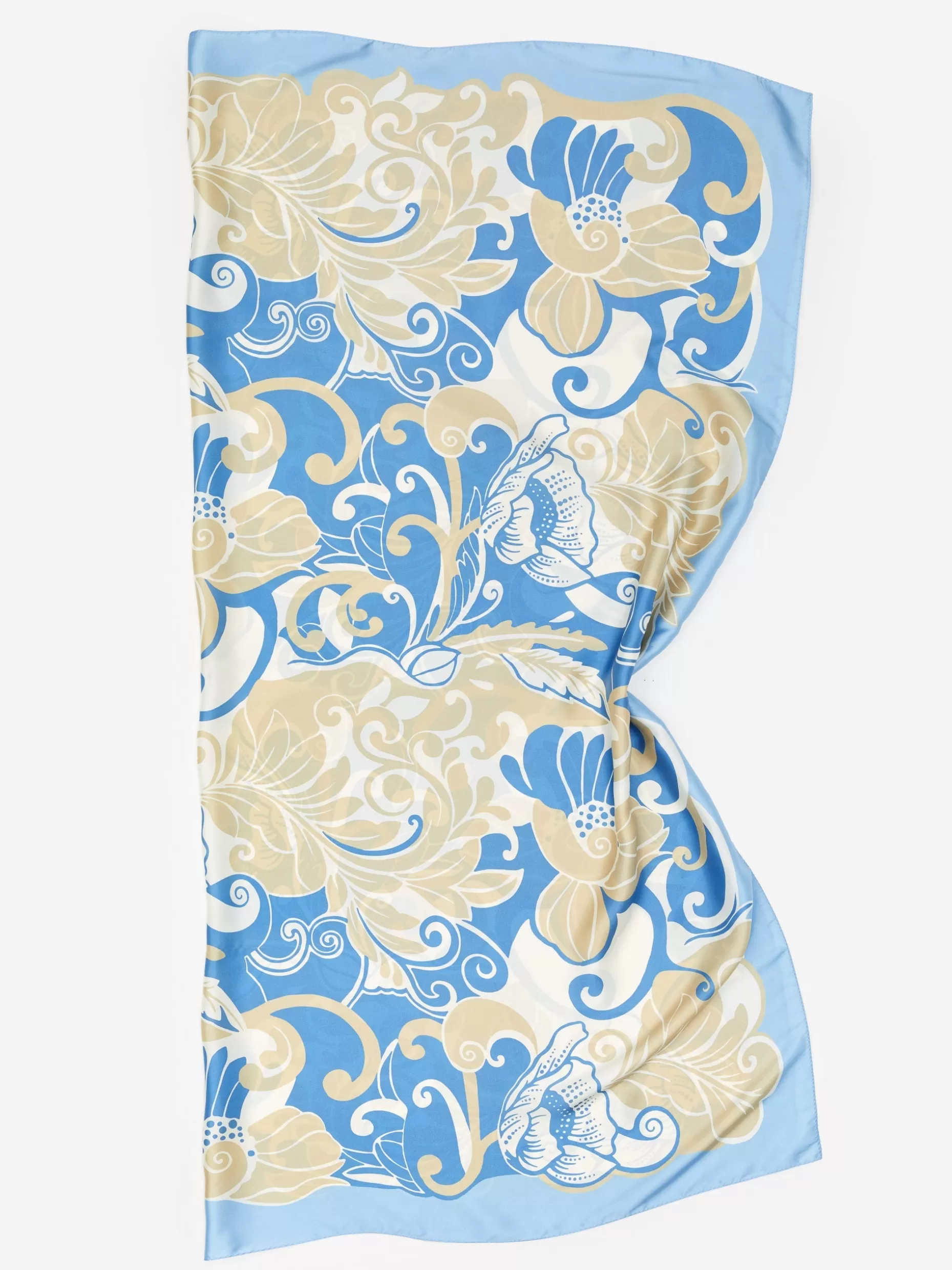 J. McLaughlin Gemma Scarf In Maxi Pandora Floral Border-Women Shoes & Accessories | Scarves