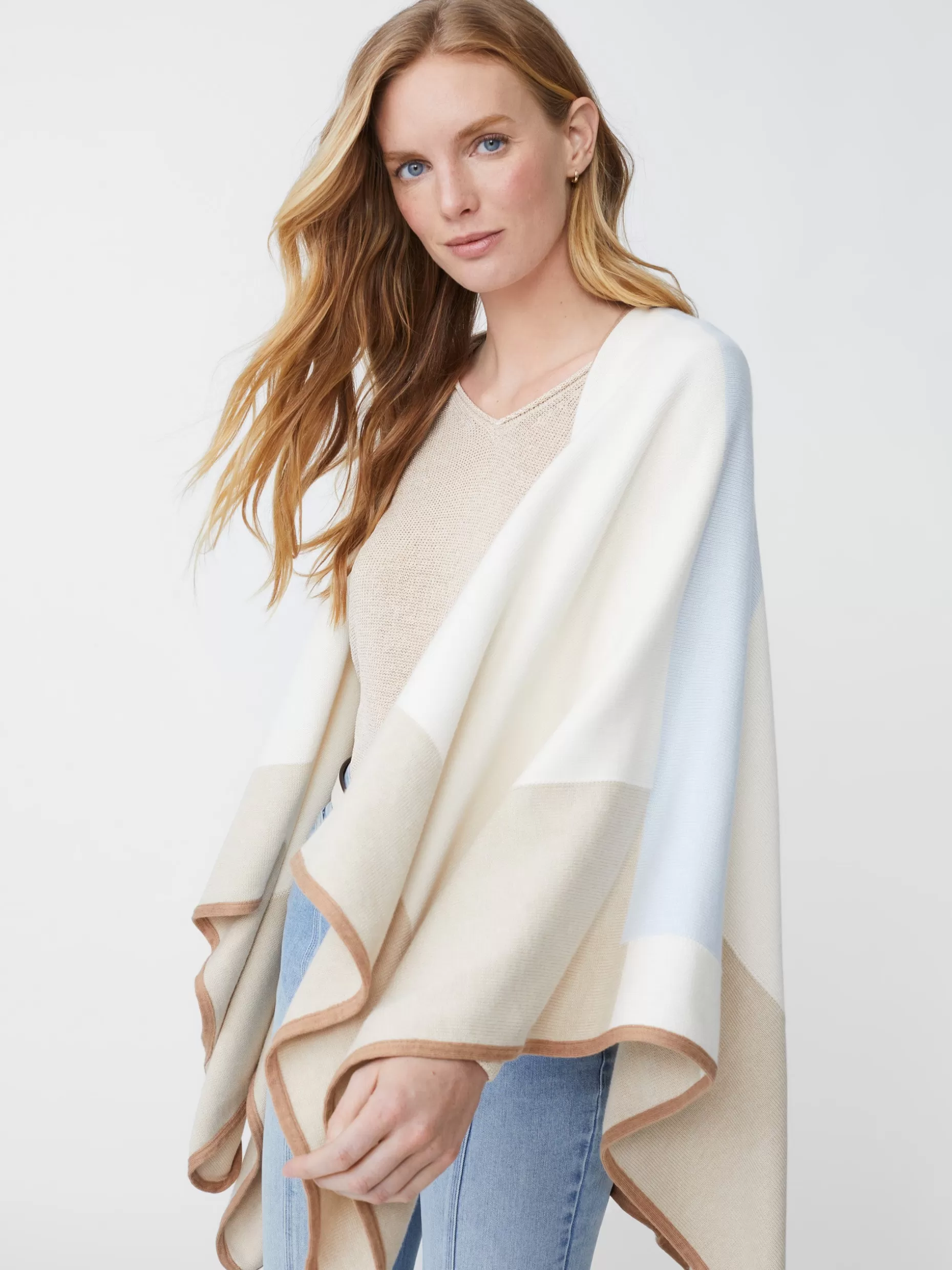 J. McLaughlin Noreen Wrap In Colorblock-Women Jackets & Outerwear | Sweaters