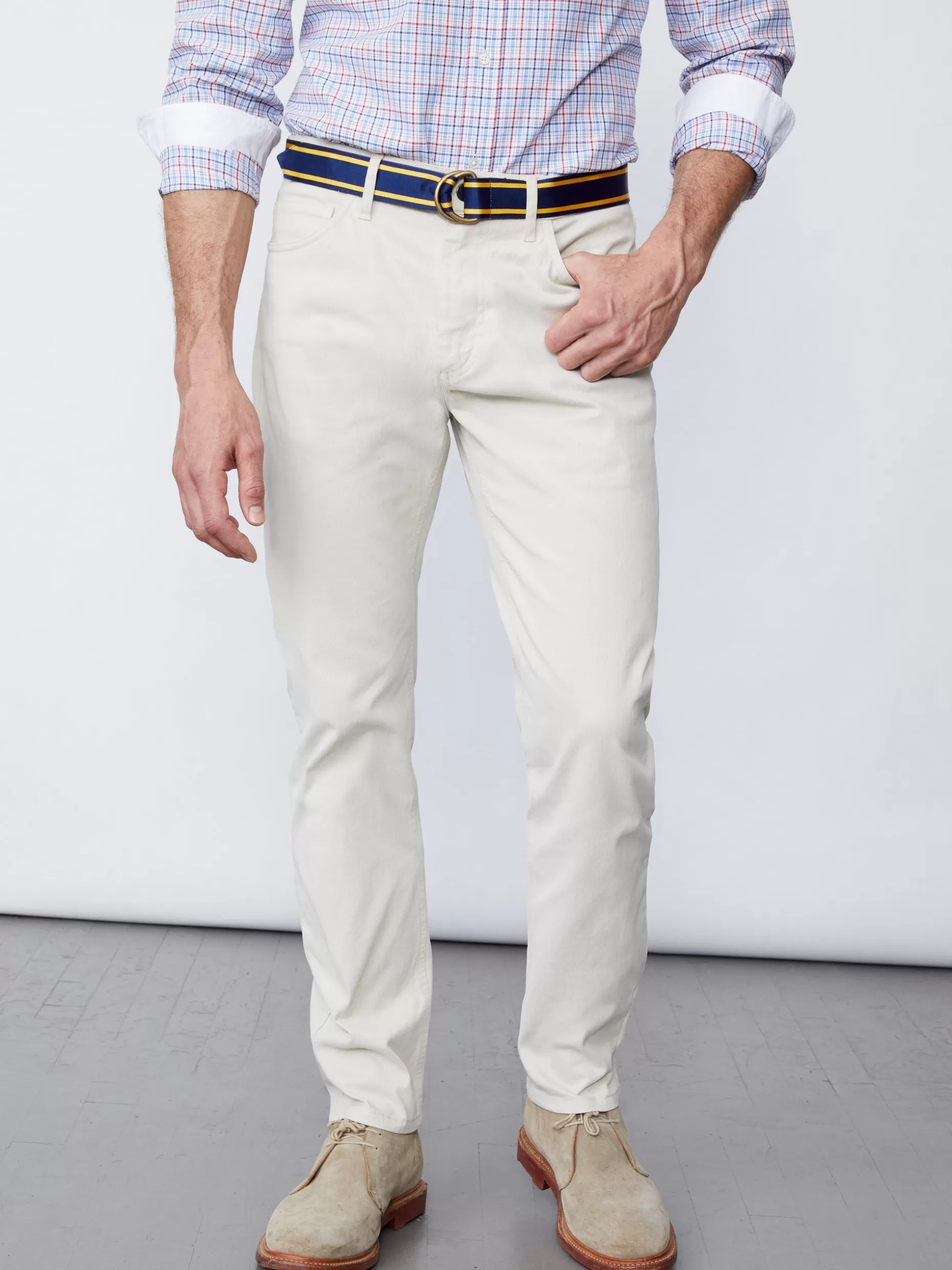 J. McLaughlin Parker 5-Pocket Straight Pants In Italian Stretch Bedford Cord- Pants