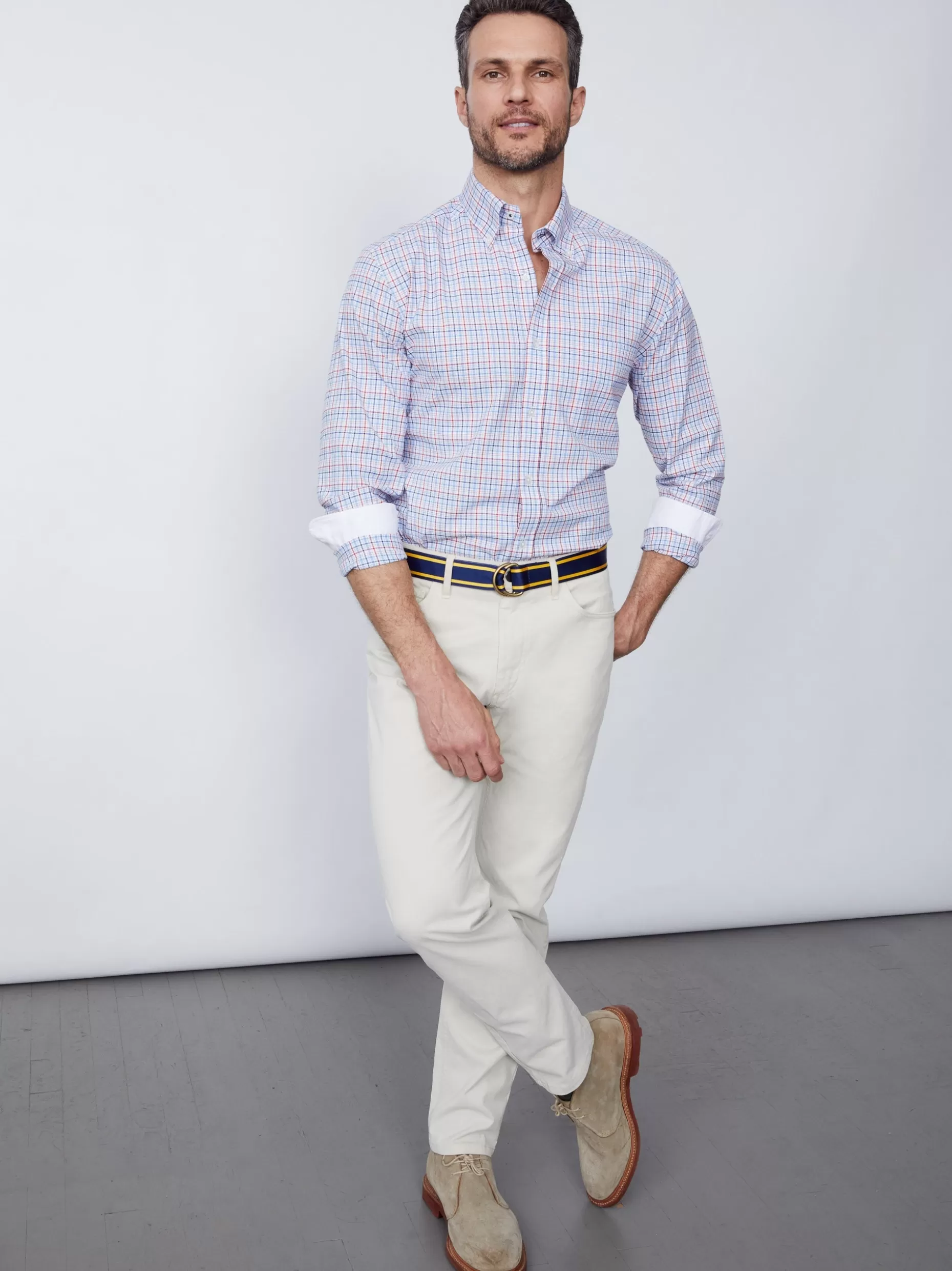 J. McLaughlin Parker 5-Pocket Straight Pants In Italian Stretch Bedford Cord- Pants
