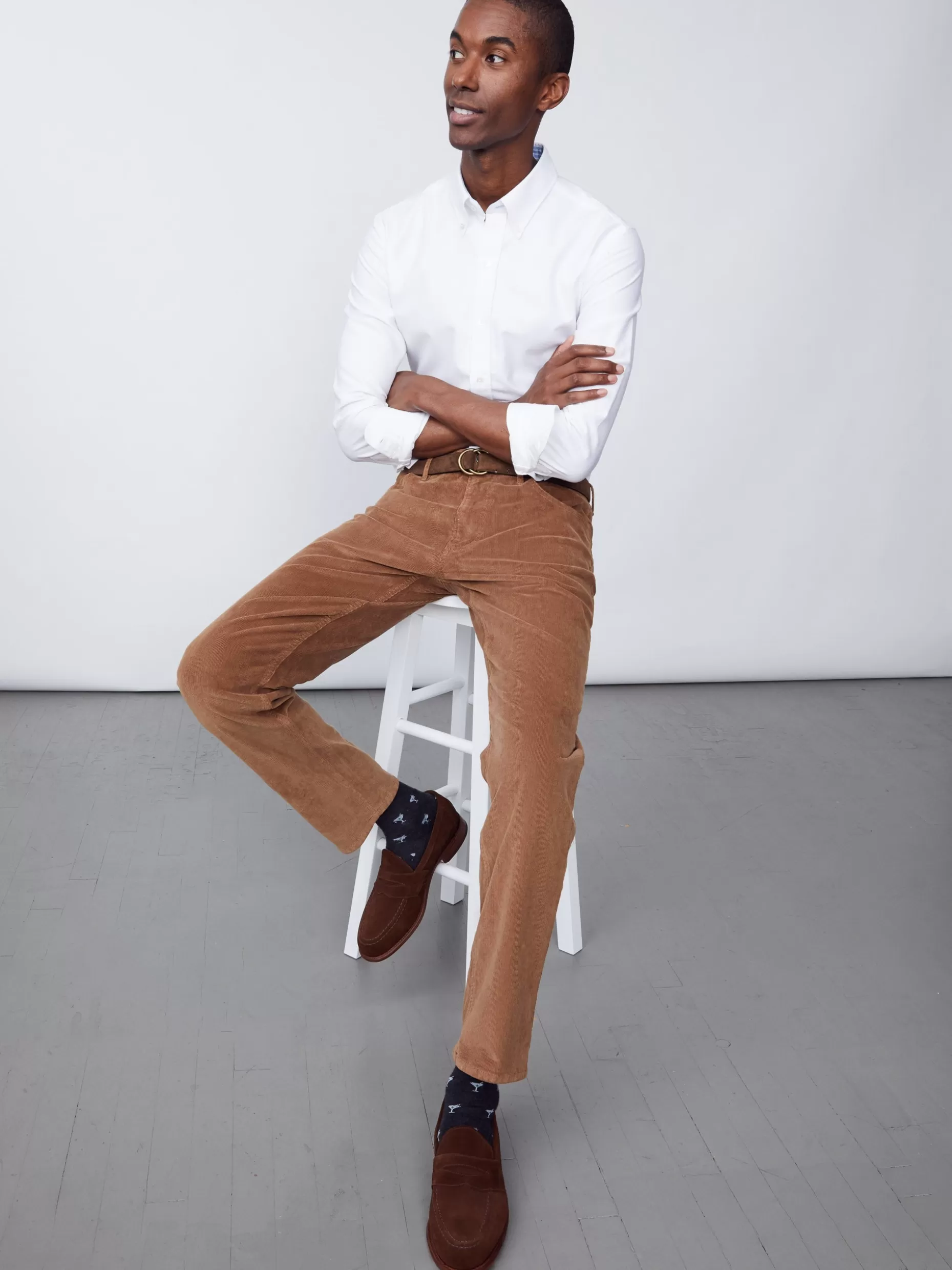 J. McLaughlin Parker 5-Pocket Straight Pants In Italian Stretch Cord- Pants
